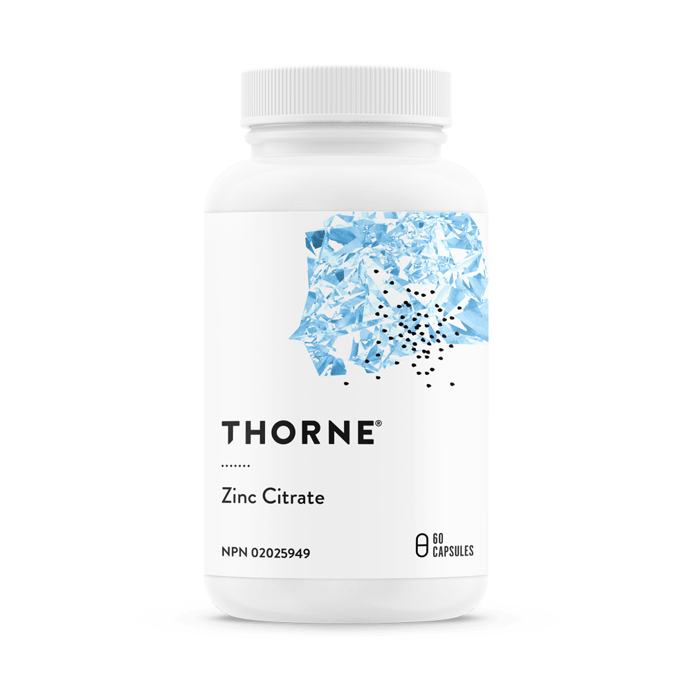 Thorne Zinc Citrate 30mg - 60 Capsules - Nature's Source Inc