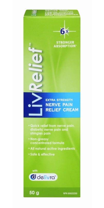 LivRelief Nerve Pain Relief Cream (50g) - Nature's Source Inc