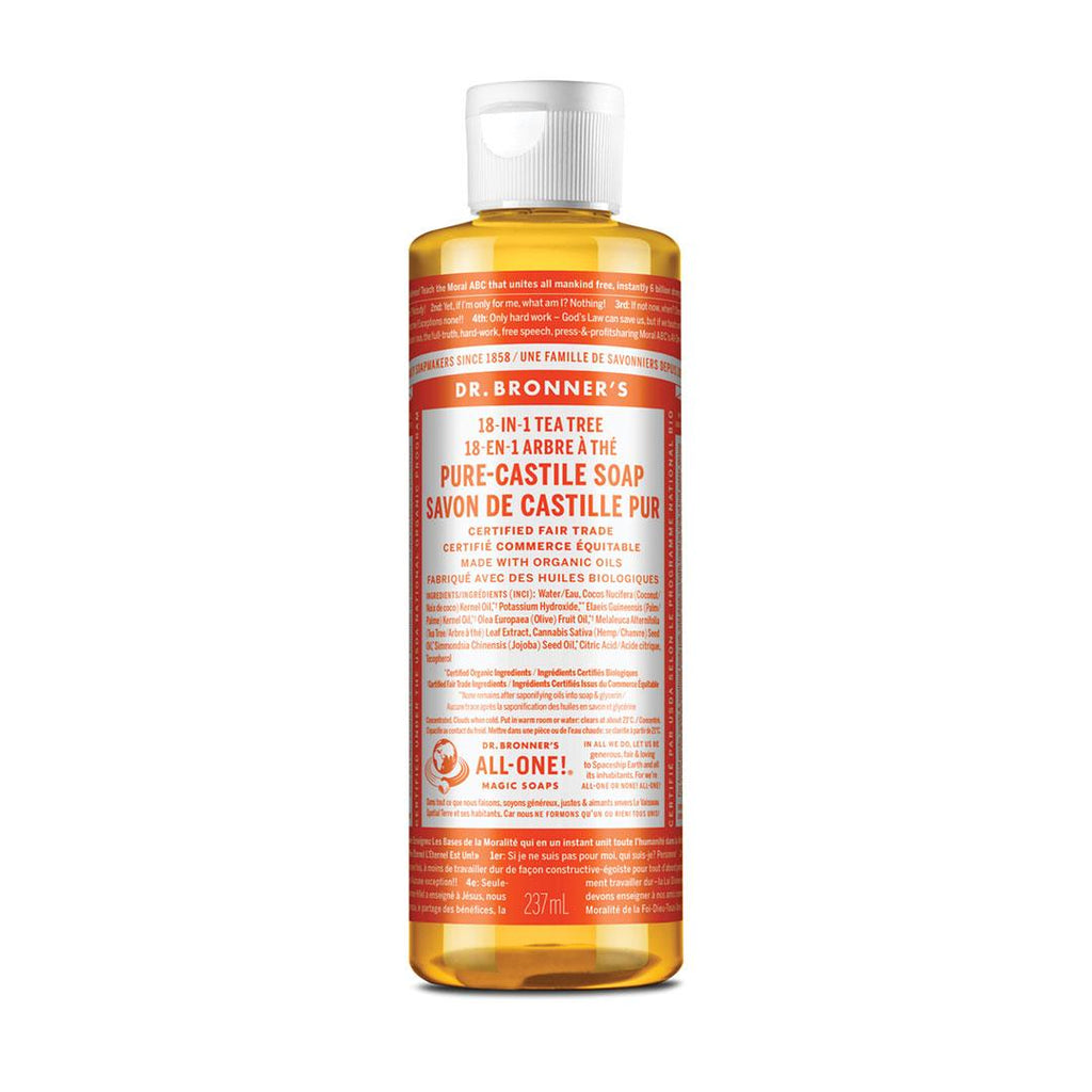 Dr. Bronner's Pure Castile Soap Tea Tree 237ml - Nature's Source Inc