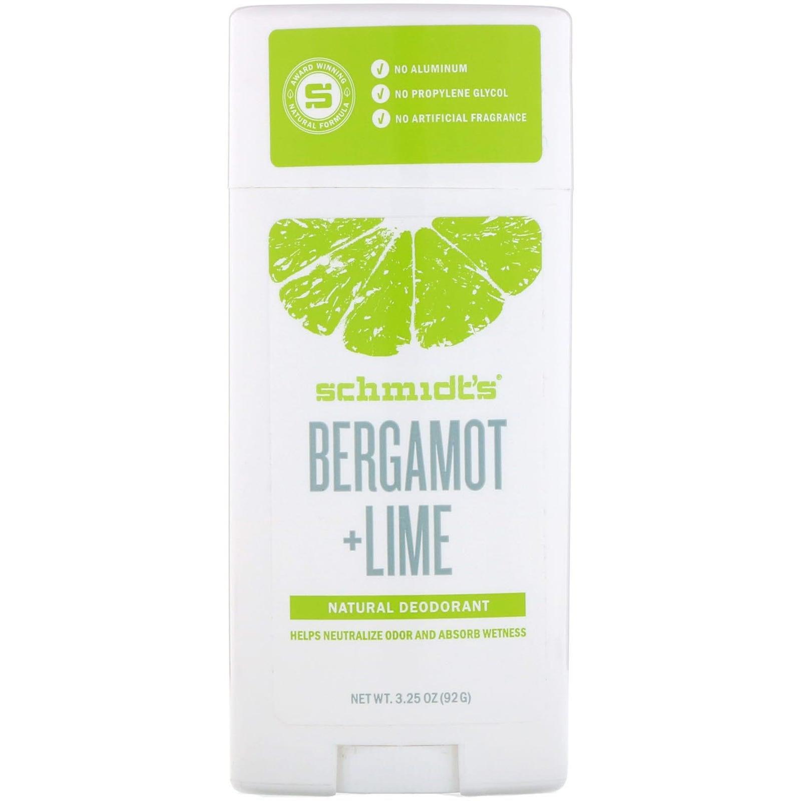 Schmidt's Bergamot and Lime Natural Deodorant - 75 gm - Nature's Source Inc