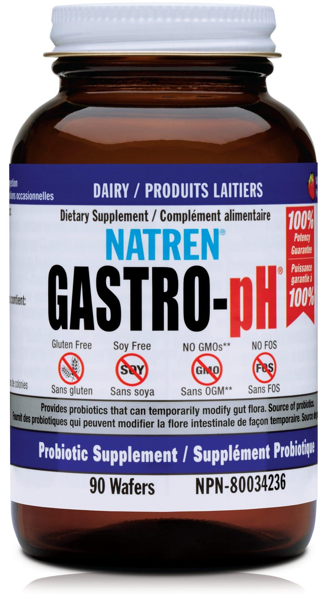 Natren Gastro - PH Strawberry 90 wafers - Nature's Source Inc