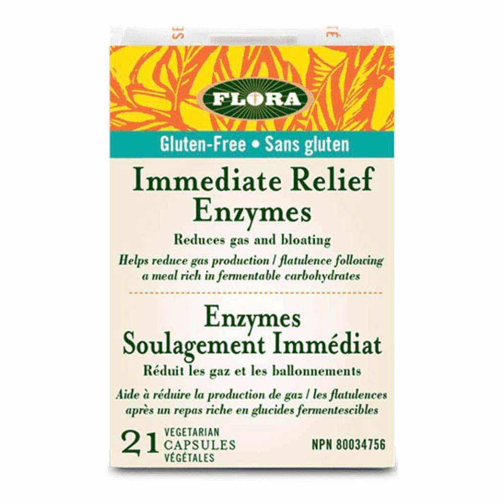 Flora Immediate Relief Enzyme Travel 21 Capsules - Nature's Source Inc
