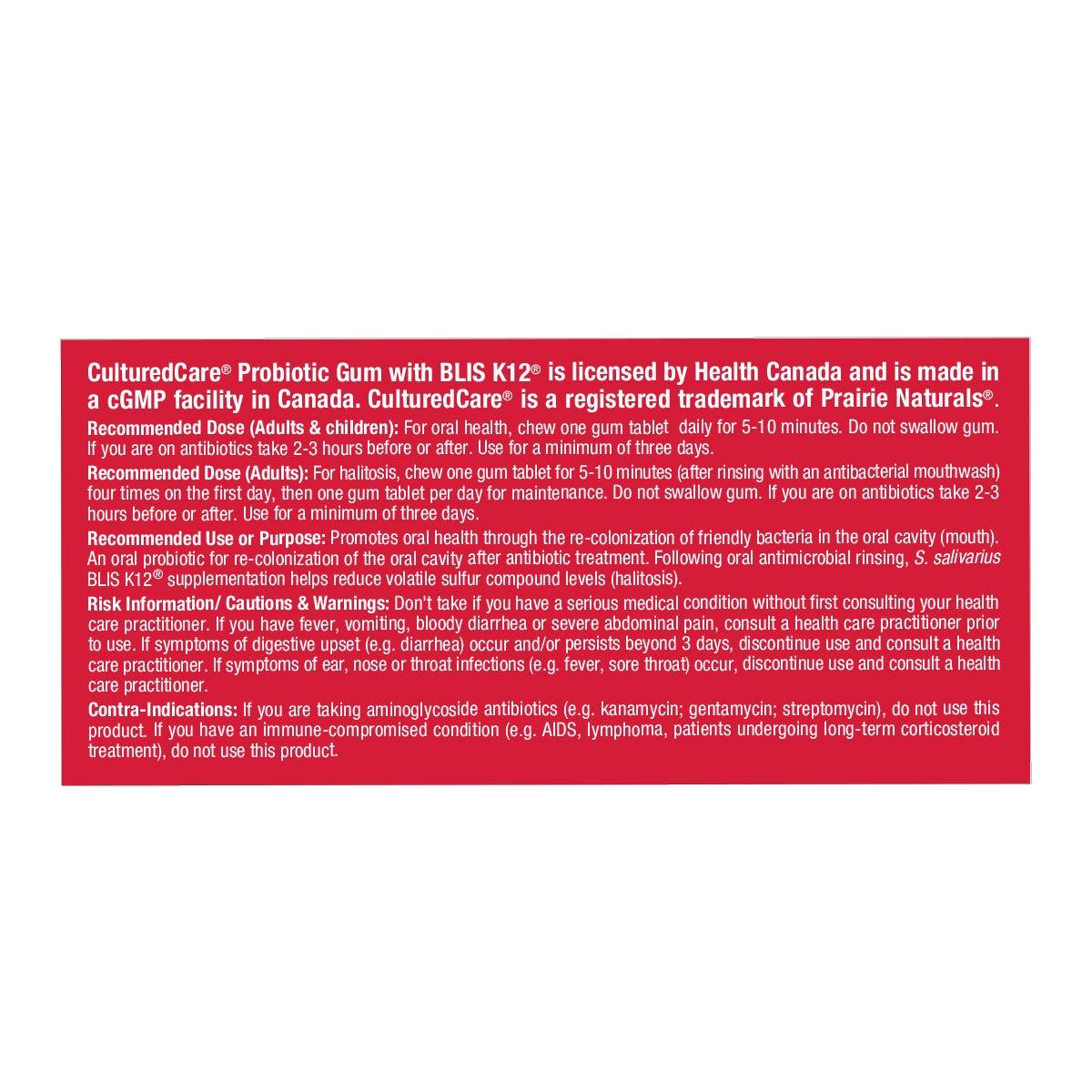 Prairie Naturals Probiotic Gum Raspberry - Nature's Source Inc