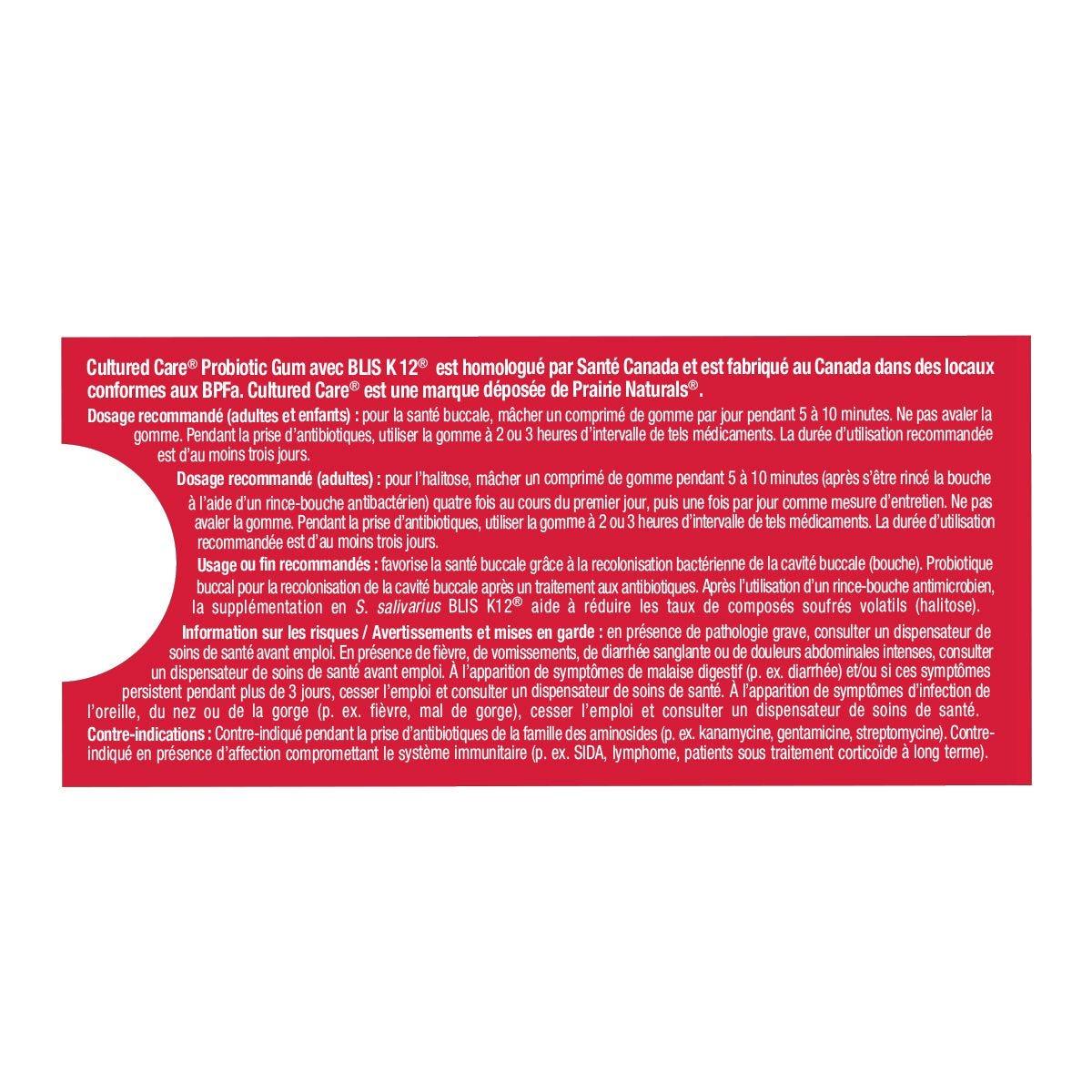 Prairie Naturals Probiotic Gum Raspberry - Nature's Source Inc