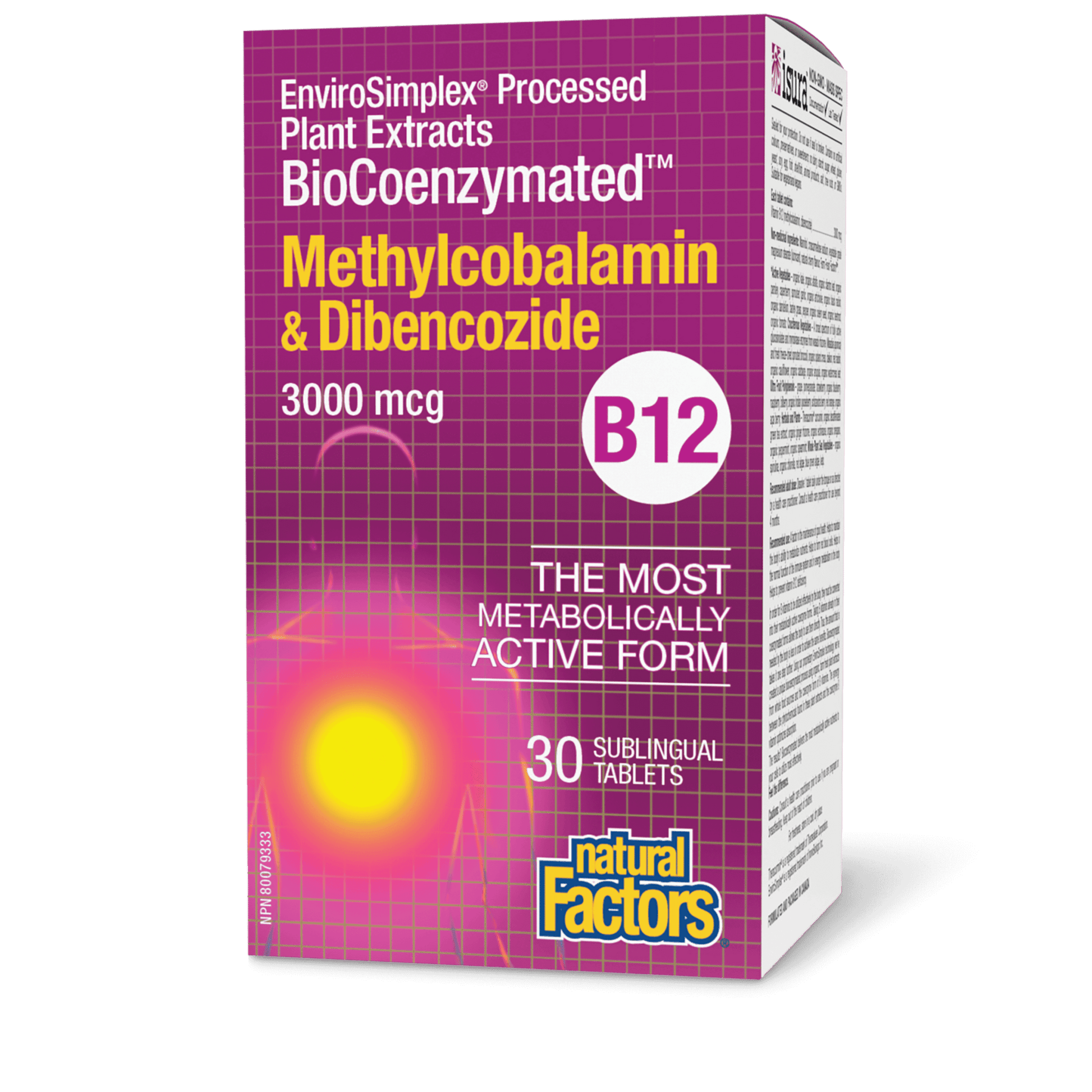 Natural Factors Biocoenzymated Methylcobalamin - Dibencozide B12 30t - Nature's Source Inc