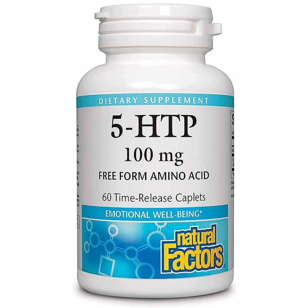 Natural Factors 5 - HT - 60 Time - Release Caplets - Nature's Source Inc