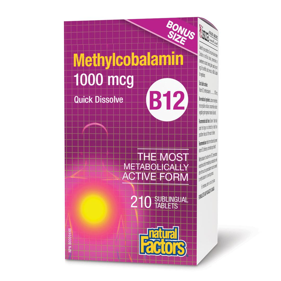 Natural Factors B12 1000mg 210c BONUS - Nature's Source Inc