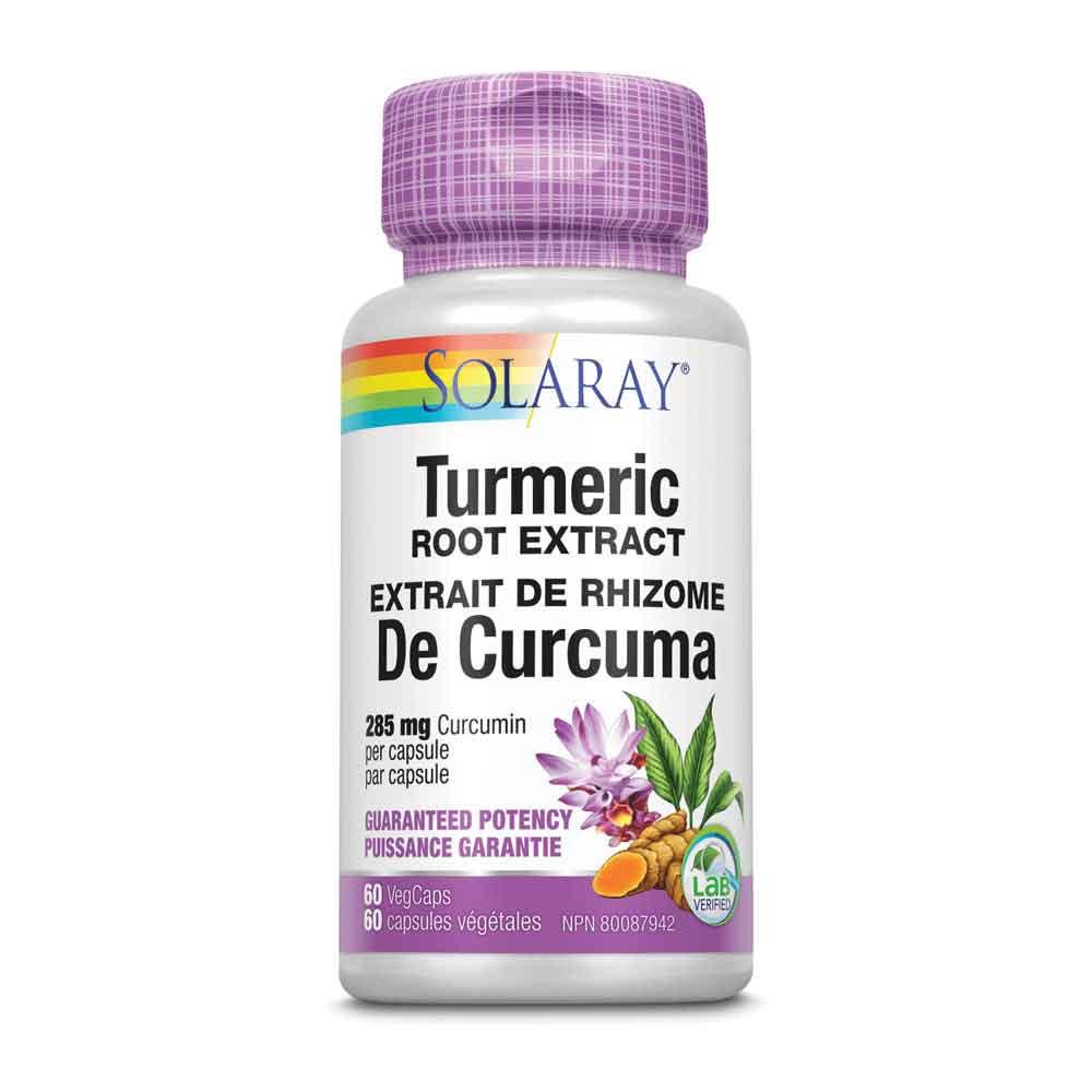 Solaray Turmeric Root Extract 285 mg 60 Veg - Caps - Nature's Source Inc