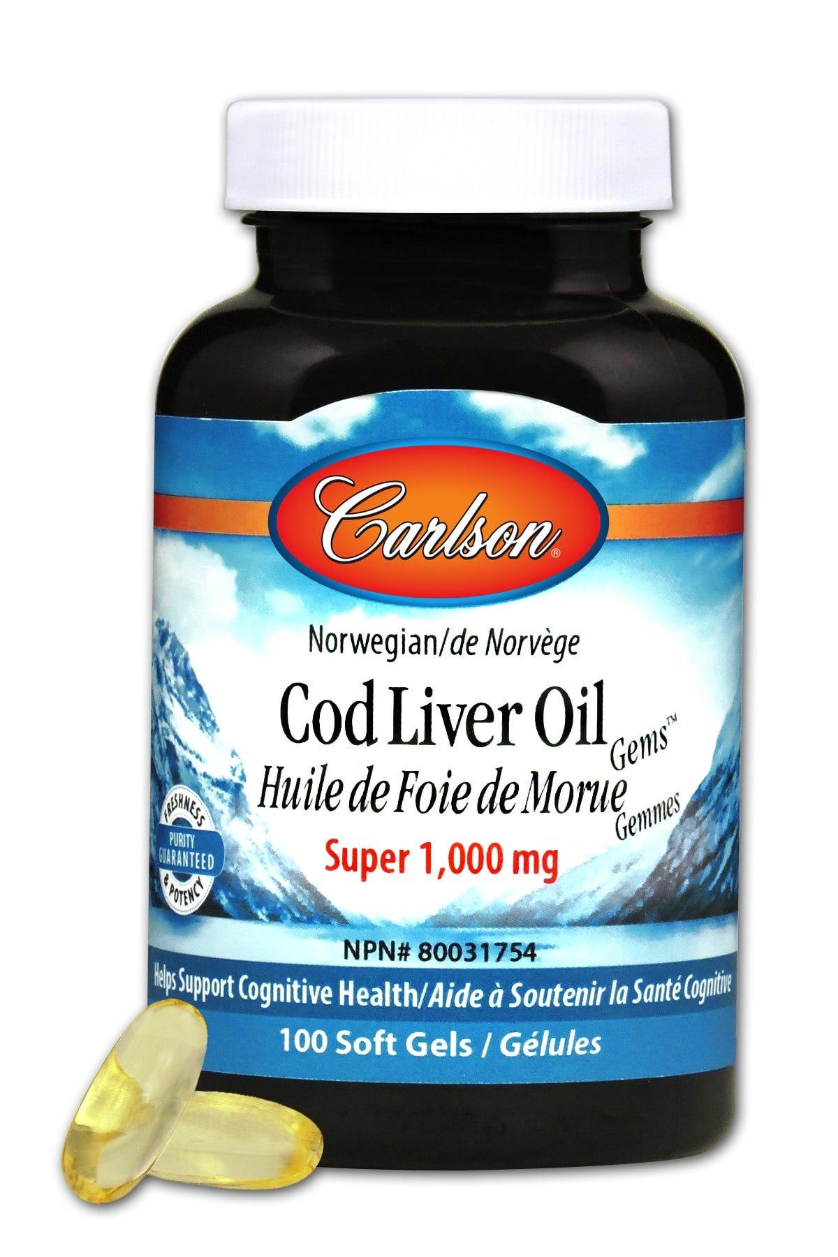 Carlson Labortories Super Cod Liver 100 Softgels - Nature's Source Inc