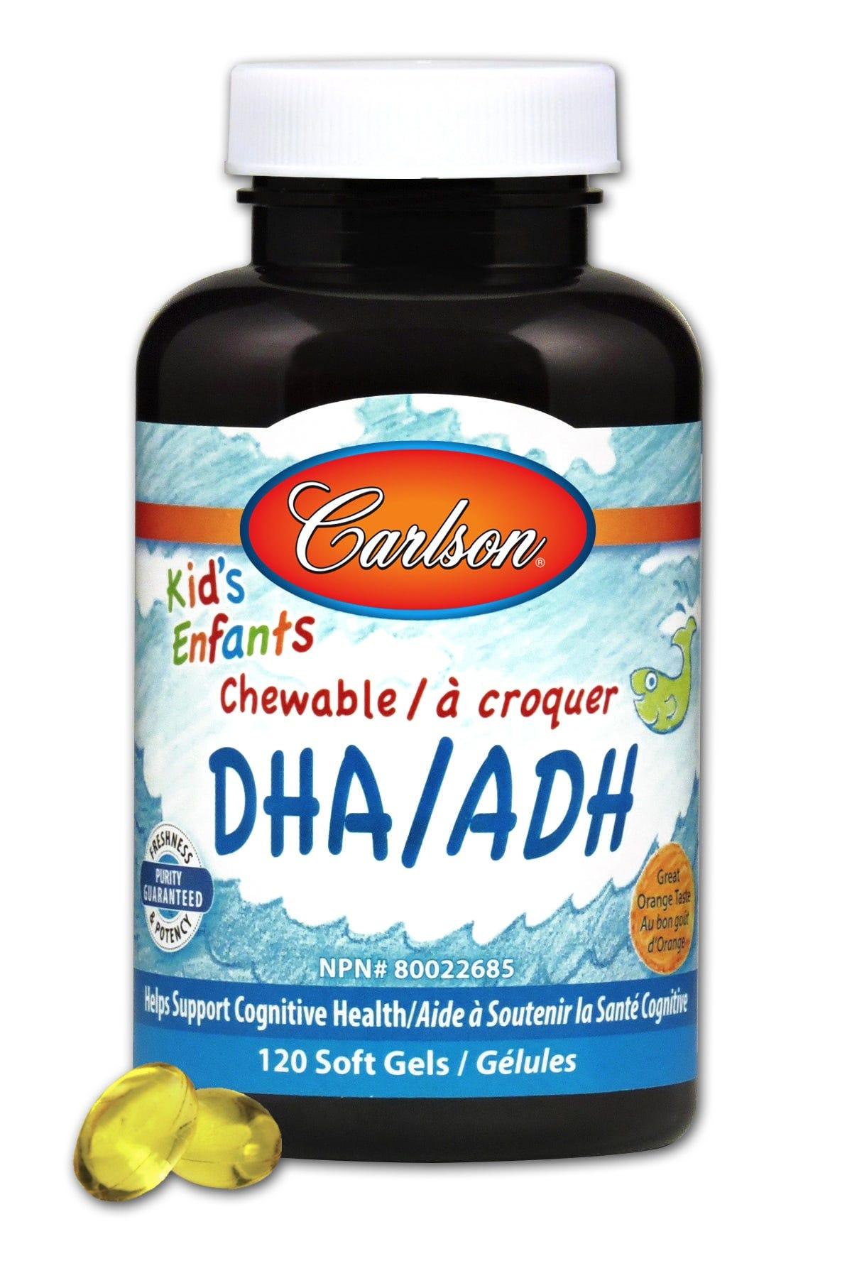 Carlson Labortories Kids Chewable DHA Orange 120 Softgels - Nature's Source Inc