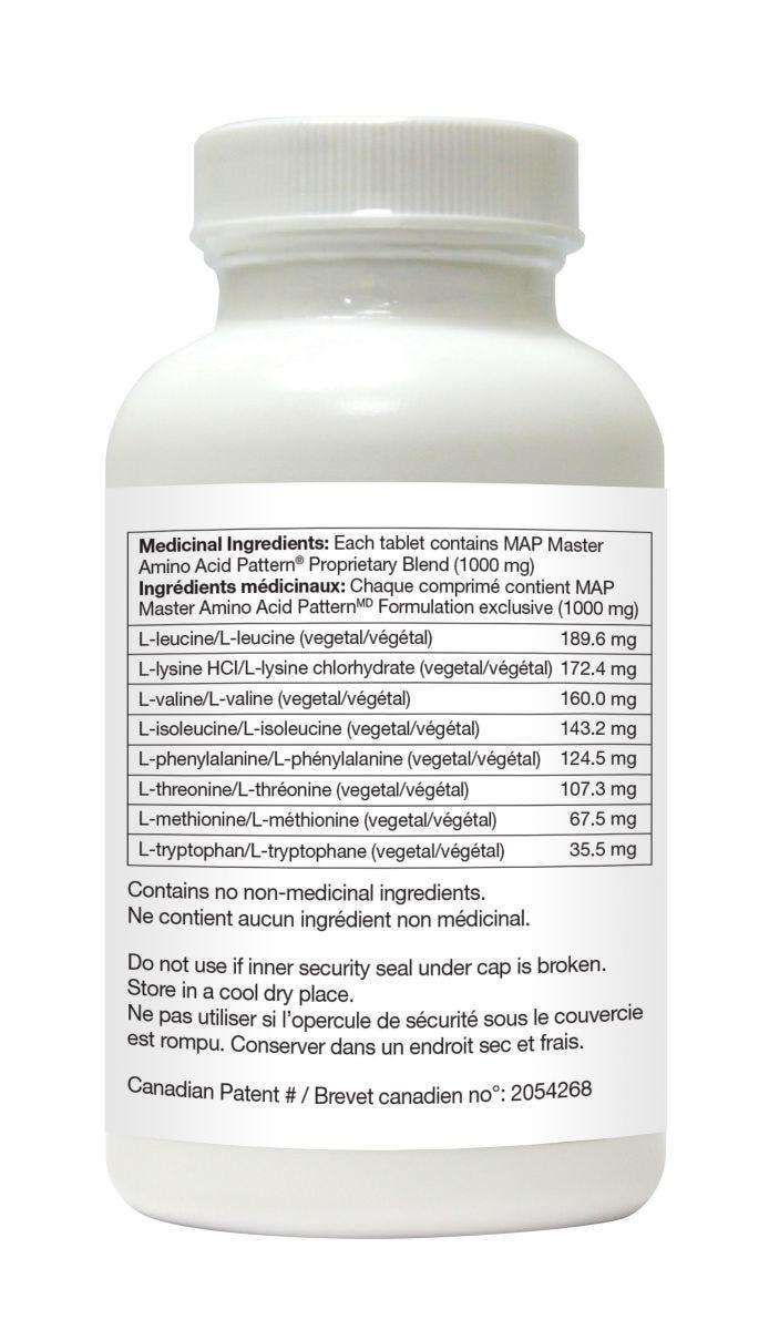 MAP Master Amino Acid Pattern 1000mg, 120 Tablets - A Non - Caloric Vegetarian Protein Source, Optimises Muscle Mass, Strength and Endurance - Nature's Source Inc