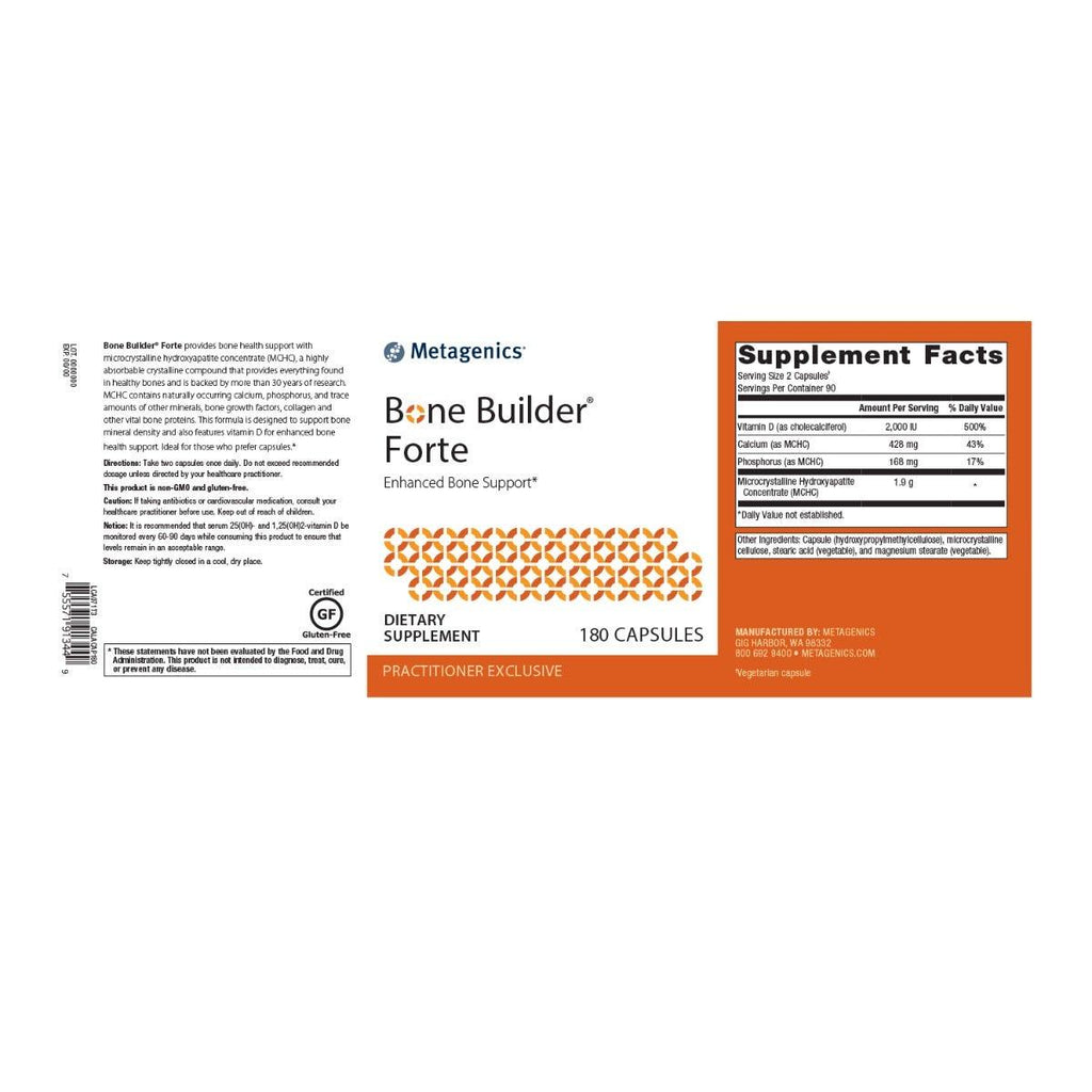 Metagenics Cal Apatite Bone Builder Forte 180 Capsules - Nature's Source Inc