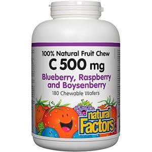 Natural Factors C 500mg Chew Berry 180c - Nature's Source Inc