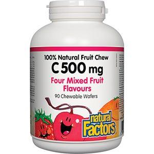 Natural Factors C 500mg Chew Mixed Fruits 90c - Nature's Source Inc