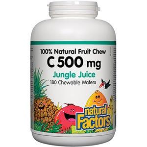 Natural Factors C 500mg Chew Jungle Juice 180c - Nature's Source Inc