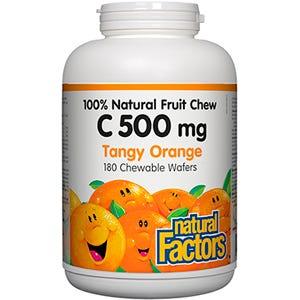 Natural Factors C 500mg Chew Orange 180c - Nature's Source Inc