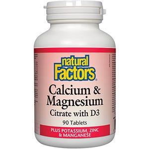 Natural Factors Calcium Magnesium Citrate D3+ 90t - Nature's Source Inc