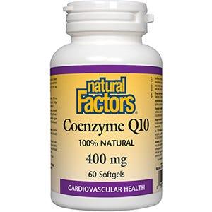 Natural Factors CoQ10, 400mg 60 Softgels - For Cardiovascular Health, Enhance Immune Function, Antioxidant for Normal Heart Function - Nature's Source Inc