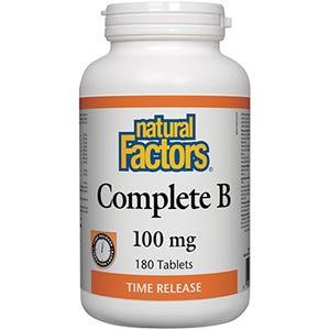 Natural Factors Complete B 100mg Time Release 180t - Nature's Source Inc
