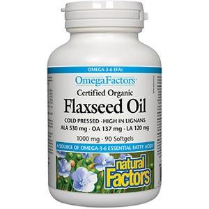 Natural Factors Flaxseed Oil 90sg - Nature's Source Inc