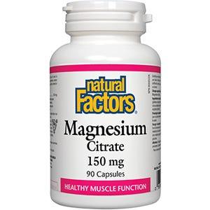Natural Factors Magnesium Citrate 150mg 90 Capsules - Nature's Source Inc