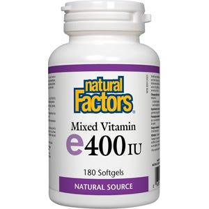 Natural Factors Mixed Vitamin E 400 IU 180sg - Nature's Source Inc