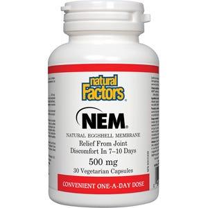 Natural Factors NEM Eggshell Membrane 500 mg (30 Veg Caps) - Nature's Source Inc