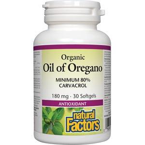 Natural Factors Oil of Oregano 180 mg 30sg - Nature's Source Inc