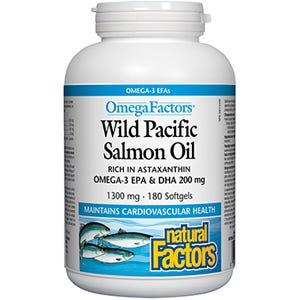 Natural Factors Salmon Oil 1300 mg 180 epsg - Nature's Source Inc
