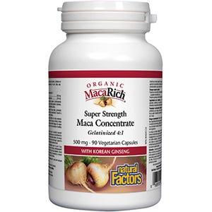 Natural Factors Organic MacaRich 500 mg (90 Veg Caps) - Nature's Source Inc