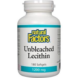 Natural Factors Unbleached Lecithin 1200 mg 180sg - Nature's Source Inc