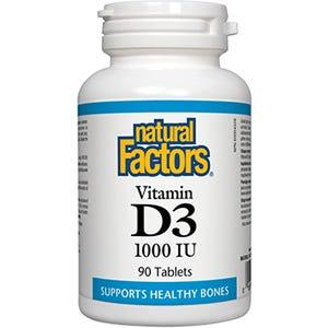 Natural Factors Vitamin D3 1000 IU 90t - Nature's Source Inc