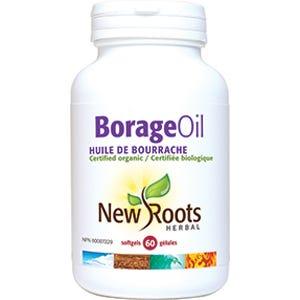 New Roots Borage Oil Certified Organic 60Sg - Nature's Source Inc