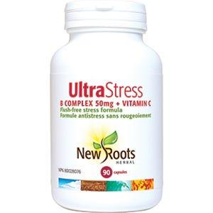 New Roots Ultra Stress B Complex 50 Mg + Vit C 90C - Nature's Source Inc