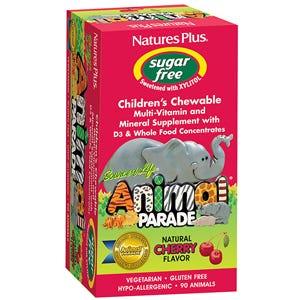 Animal Parade Sugar Free Children's Chewable Cherry 90ct - Nature's Source Inc