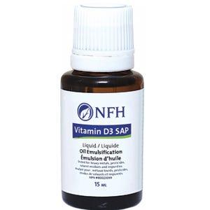 NFH Vitamin D3 SAP (1000 IU/Drop) 15 ml - Nature's Source Inc