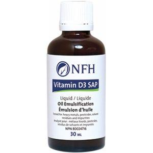 NFH Vitamin D3 SAP Liquid (1000 IU/drop) 30 ml - Nature's Source Inc