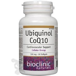 Bioclinic Naturals Ubiquinol CoQ10, 100mg 60 Softgels - Increases Plasma Levels of CoQ10, Supports Antioxidant, Cardiovascular Disease, Boost Immune Function, Prevent Male Infertility - Nature's Source Inc