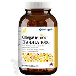 Metagenics OmegaGenics EPA - DHA 1000, 60 Softgels - Omega - 3 Fish Oil Supplement, Triglyceride Form Helps Cardiovascular, Musculoskeletal, Immune System Health - Nature's Source Inc