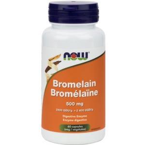 Now Bromelain 500 mg 2400 GDU - g (60 Veg - Caps) - Nature's Source Inc