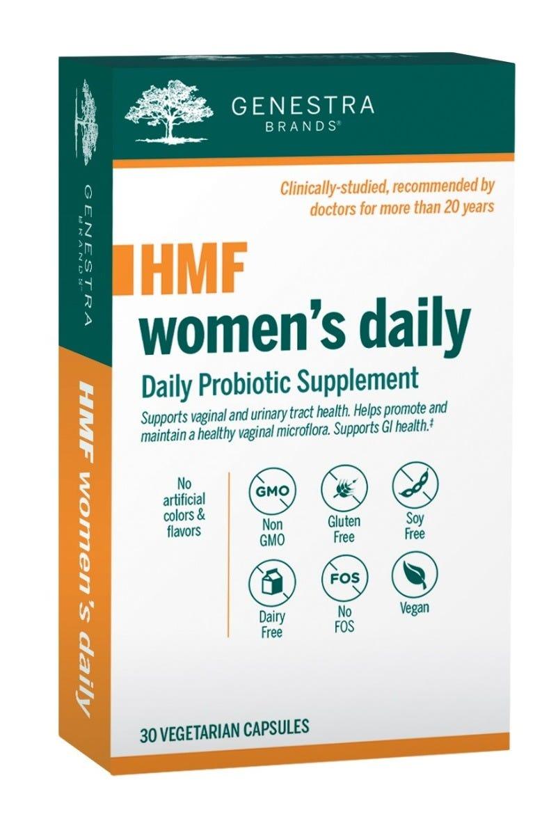 Genestra Brands HMF Women's Daily Probiotic Supplement - 30 Veg Capsules - Nature's Source Inc