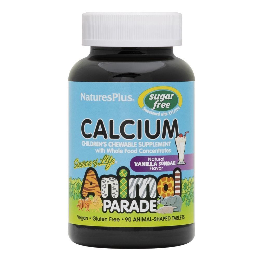 Animal Parade Sugar Free Calcium Childrens Chewables Vanilla 90ct - Nature's Source Inc
