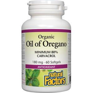 Natural Factors Oil of Oregano 180 mg 60sg - Nature's Source Inc