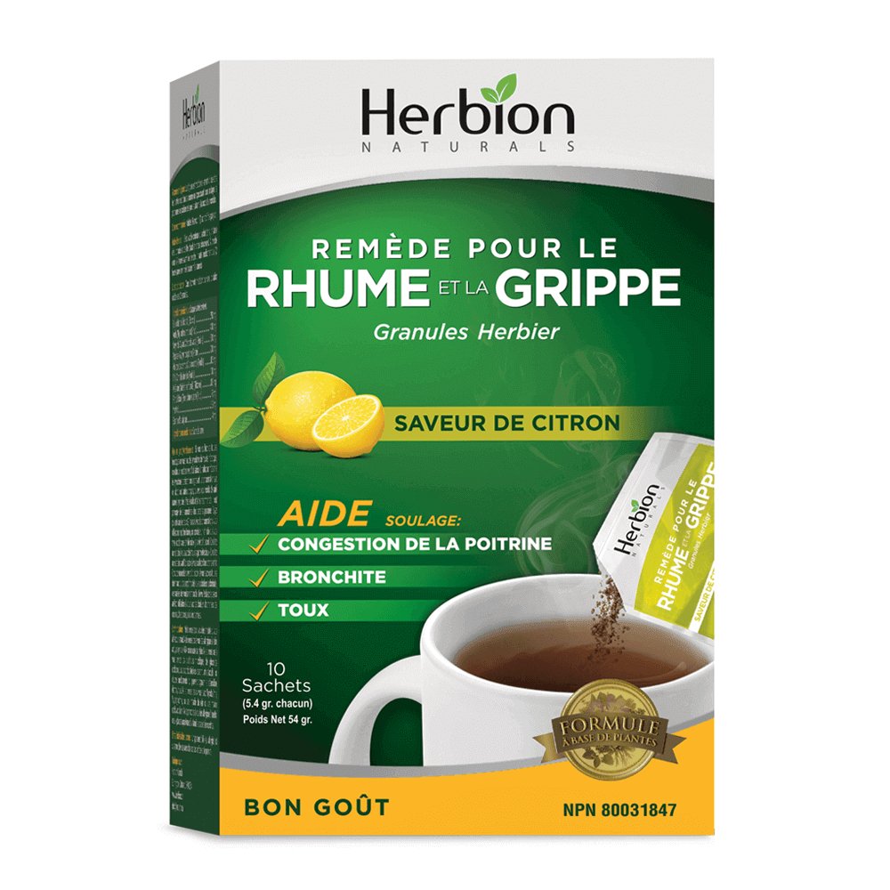Herbion Cold and Flu Lemon Flavour 10 sachets - Nature's Source Inc