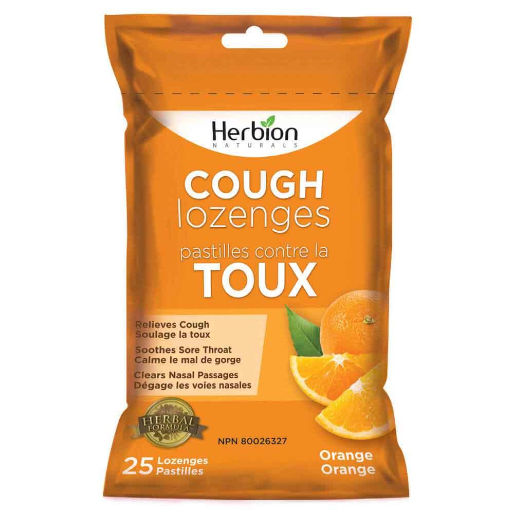 Herbion Sugar - Free Orange Cough Lozenges - 25 Lozenges - Nature's Source Inc