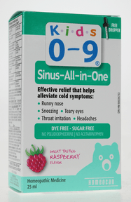 Homeocan Raspberry Kids 0 - 9 Sinus Oral Solution - 25ml - Nature's Source Inc