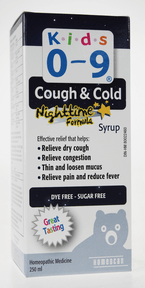 Homeocan Kids 0 - 9 Cough & Cold Night Syrup (250ml) - Nature's Source Inc