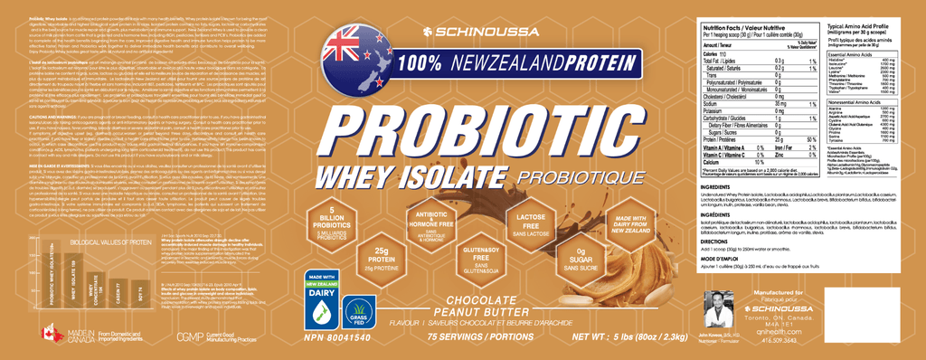 Schinoussa Probiotic Whey Chocolate Peanut Butter (5lbs) - Nature's Source Inc