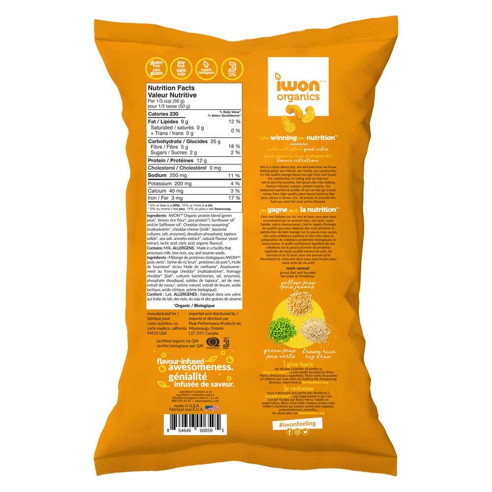 iWon Organics Cheddar Cheese Protein Puffs 42g - Nature's Source Inc