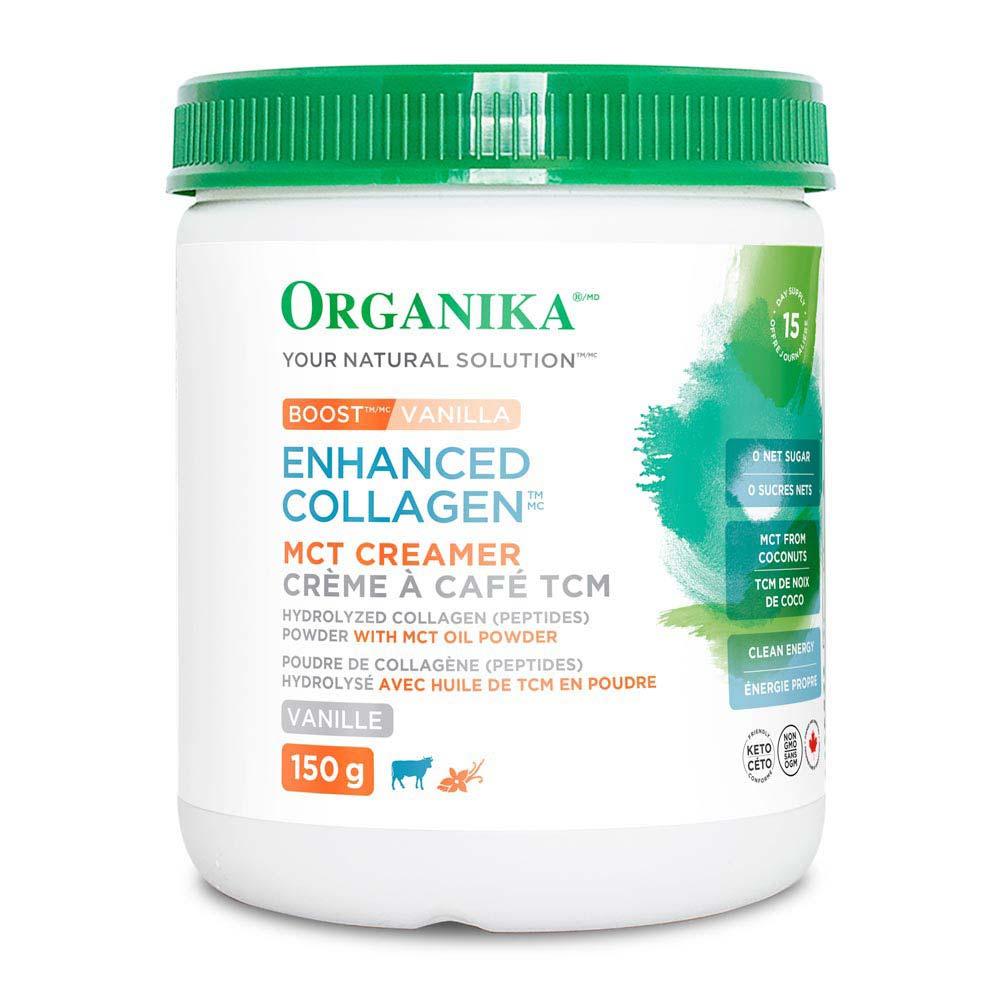 Organika Collagen Boost with MCT Oil Vanilla 150g - Nature's Source Inc